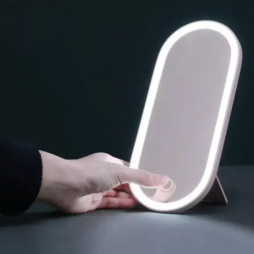 Organizador maquillaje con espejo LED