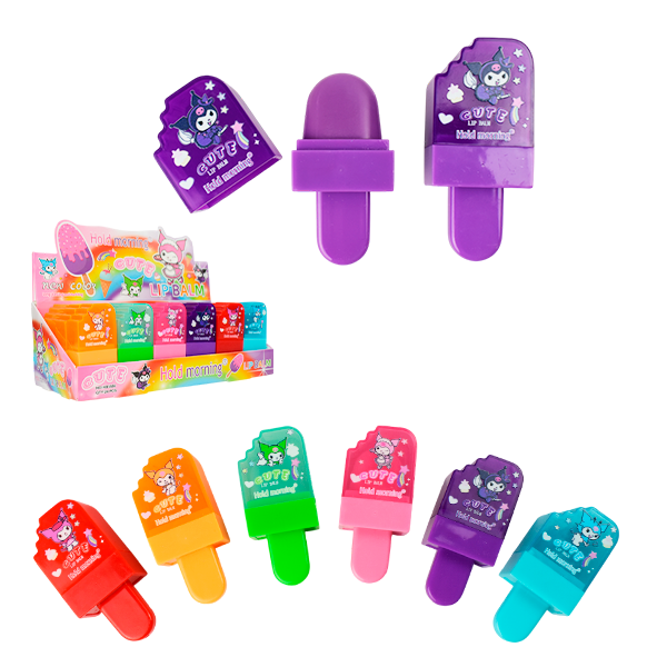 Bálsamo labial frutal con diseño helado