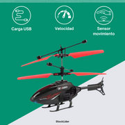 Helicóptero con mando con luces LED