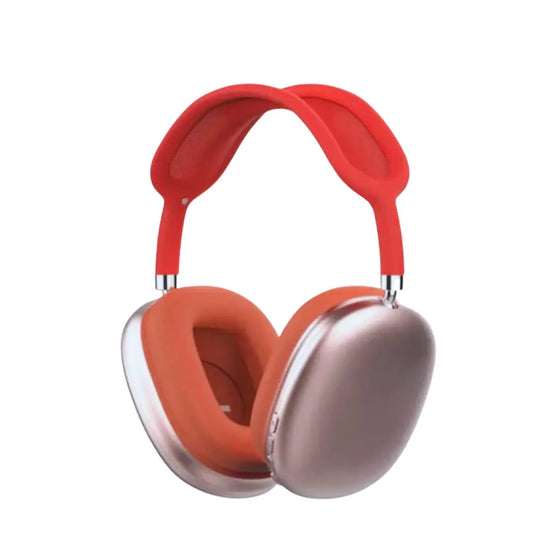 Casco Bluetooth rojo inalámbrico