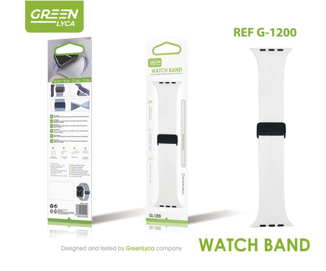 Banda blanca para smartwatch moderna