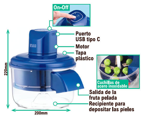 Máquina peladora de frutas automática
