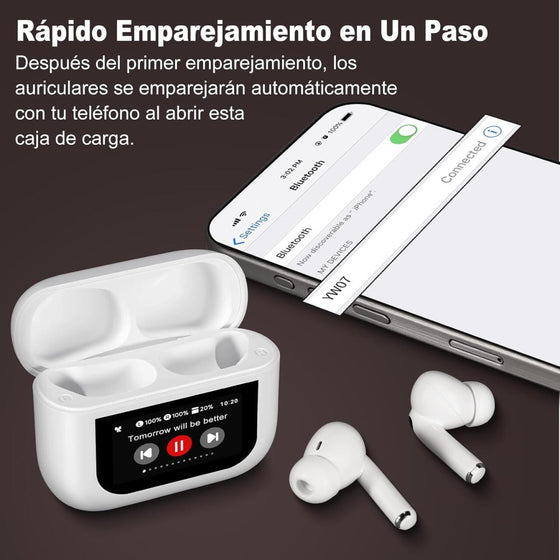 Auriculares Bluetooth 5.4 ANC con Pantalla