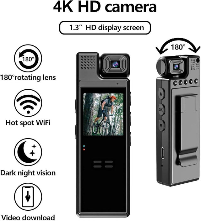 Mini Cámara Corporal – Graba Todo con Discreción y Seguridad en Cualquier Momento