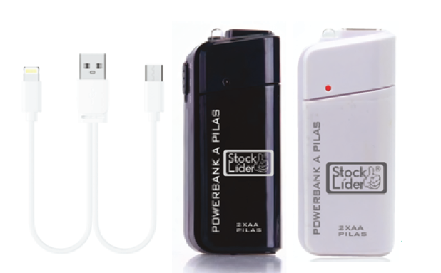 Powerbank a pilas con linterna LED