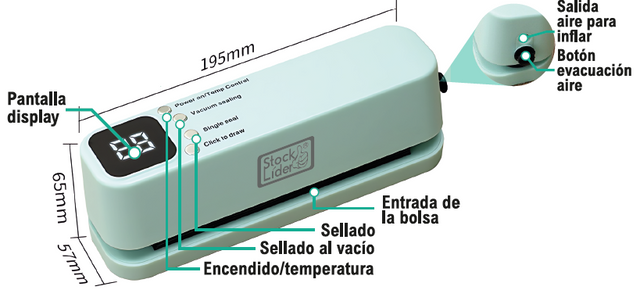 Selladora multifunción portátil USB-C