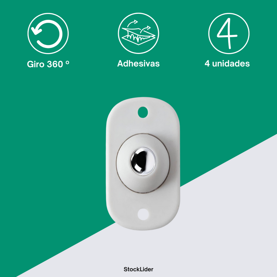 Ruedas adhesivas universales para cajas