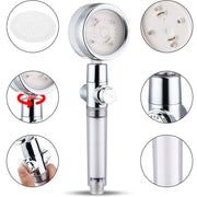 Cabezal de ducha LED con filtro y 360º
