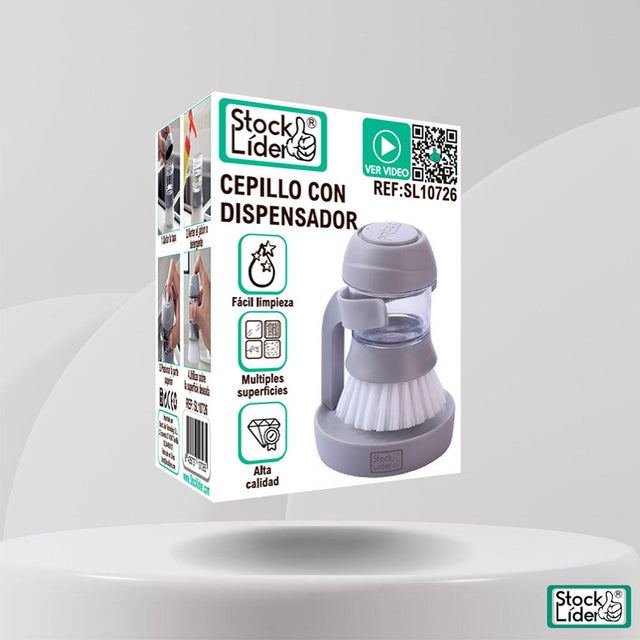 Cepillo con dispensador para limpieza fácil