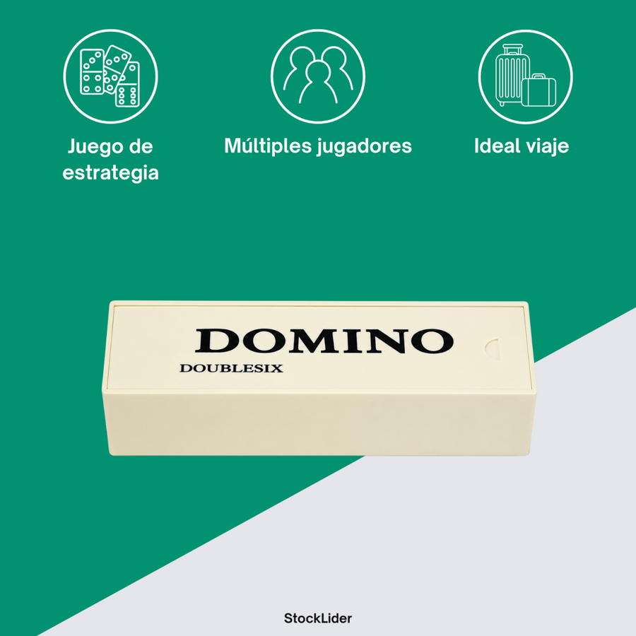 Dominó clásico portátil para toda la familia