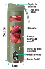 Batidora con pantalla portátil USB