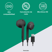 Auriculares Tipo C con micrófono HD