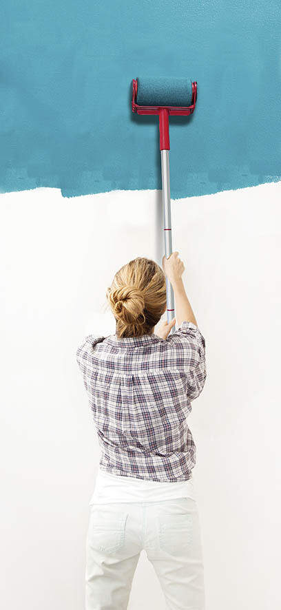 Rodillo de pintura recargable extensible