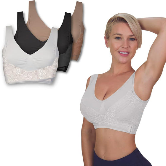 Pack 3 sujetadores push up sin costuras