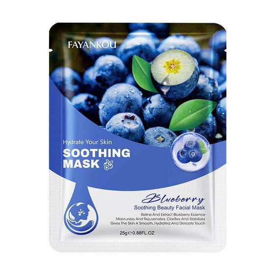 Mascarilla facial calmante de arándanos