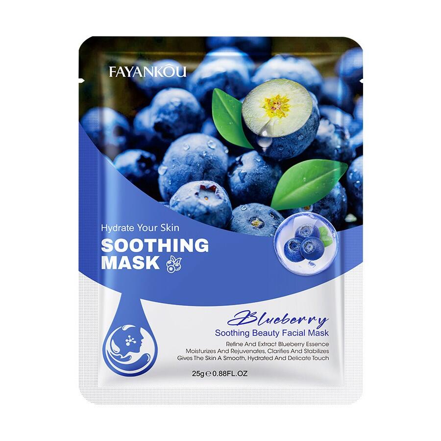 Mascarilla facial calmante de arándanos