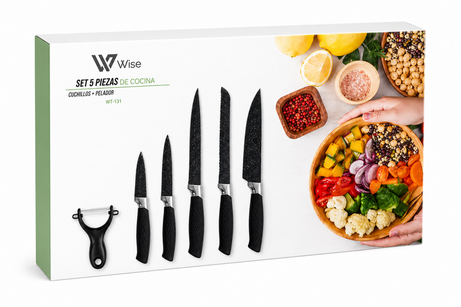 Set de cuchillos de cocina antiadherentes