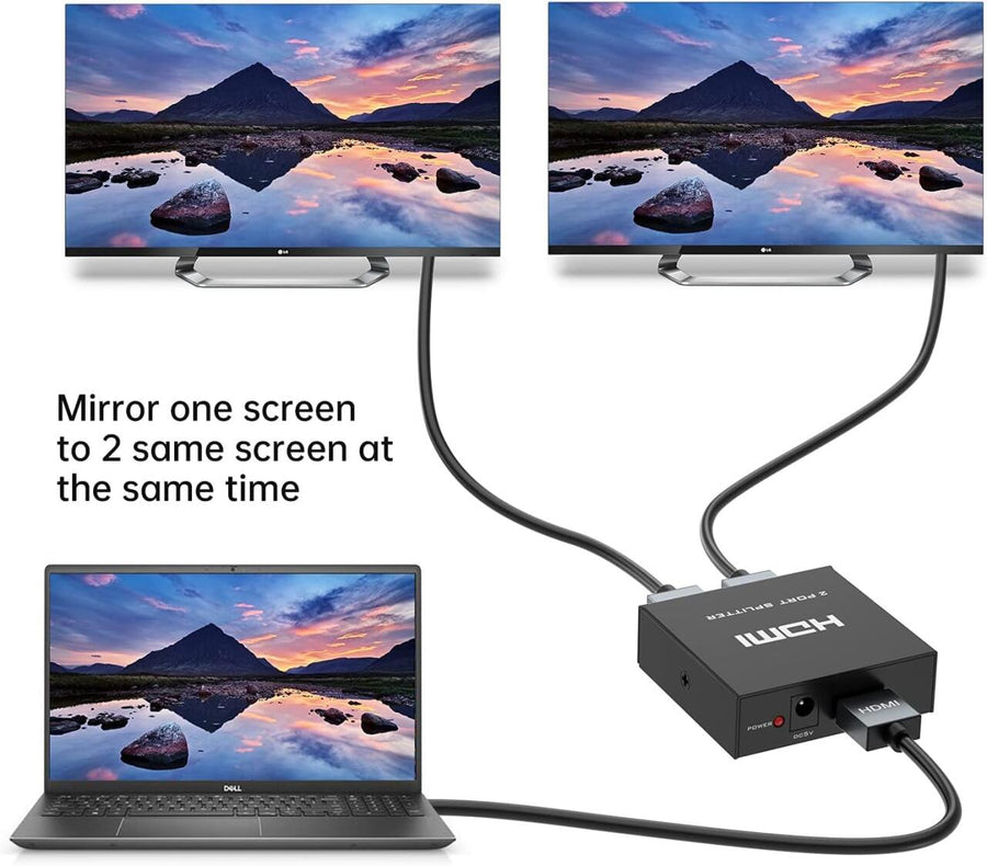 Divisor HDMI 4K 1x2 para dos pantallas