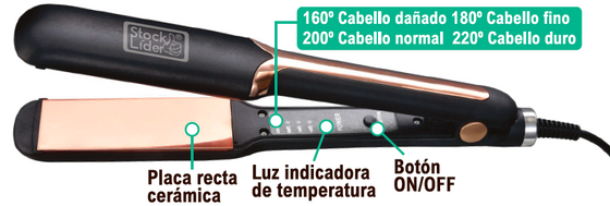 Plancha para el cabello de cerámica