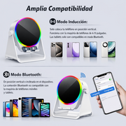 Altavoz inducción BT 4 en 1 giratorio