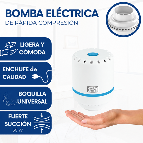 Bomba de vacío para bolsas y ropa