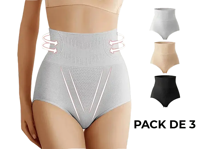 Bragas faja push up pack 3 sin costuras
