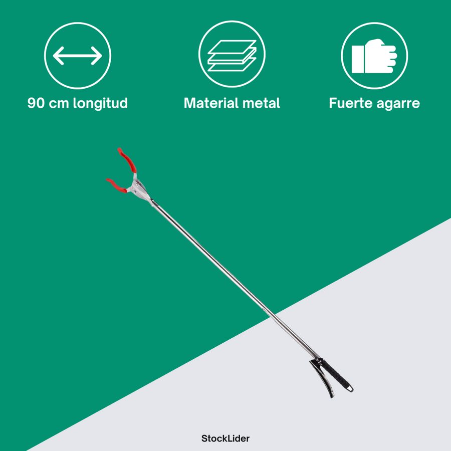 Pinza recoge objetos metal de largo alcance