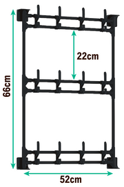 Perchero de pared 3 plantas sin agujeros