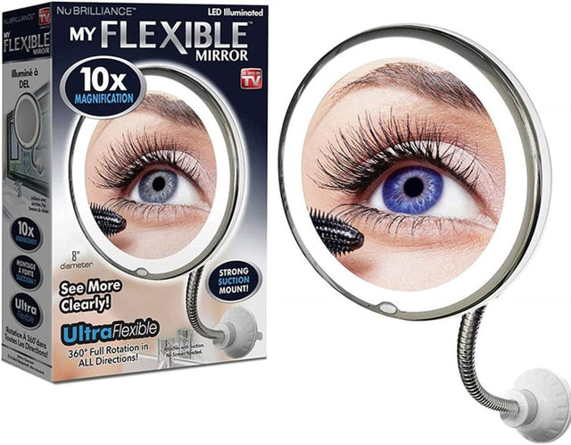 Espejo con aumento 10x para maquillaje