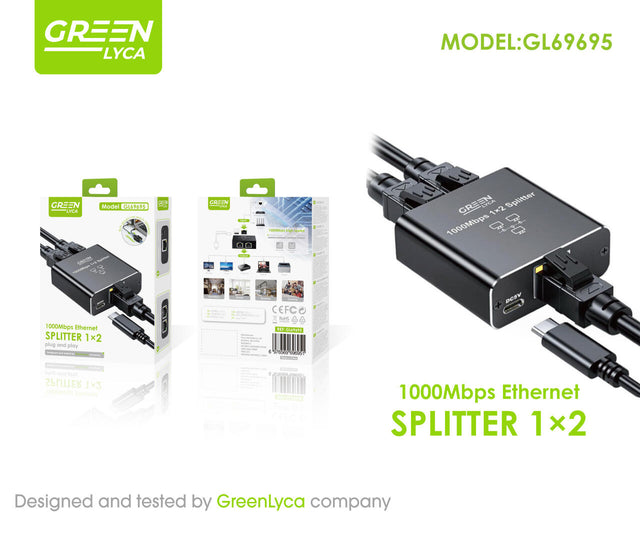 Switch de red 2 puertos Gigabit compacto