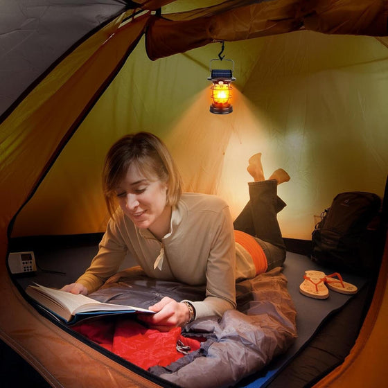 Lámpara solar de camping con sensor