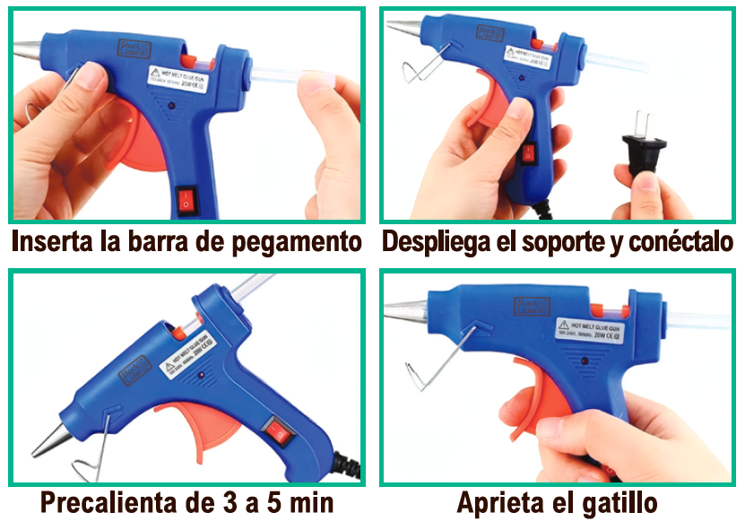 Pistola termofusible para bricolaje