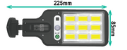 Farola solar 108 LED COB exterior