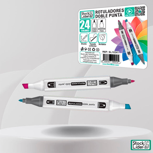 Rotulador marcador doble 24 para dibujar