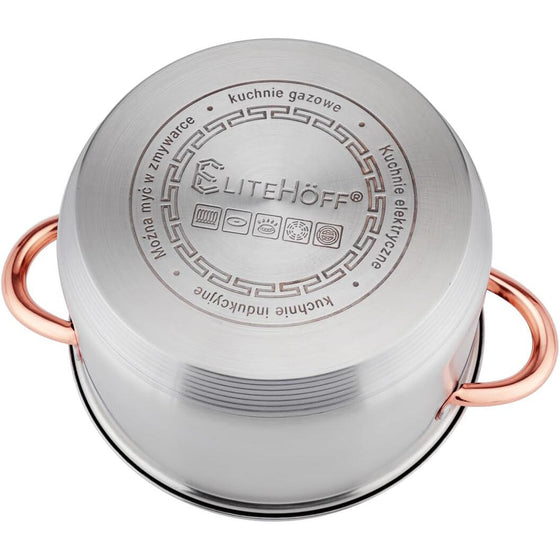 Batería de cocina acero inoxidable rosa