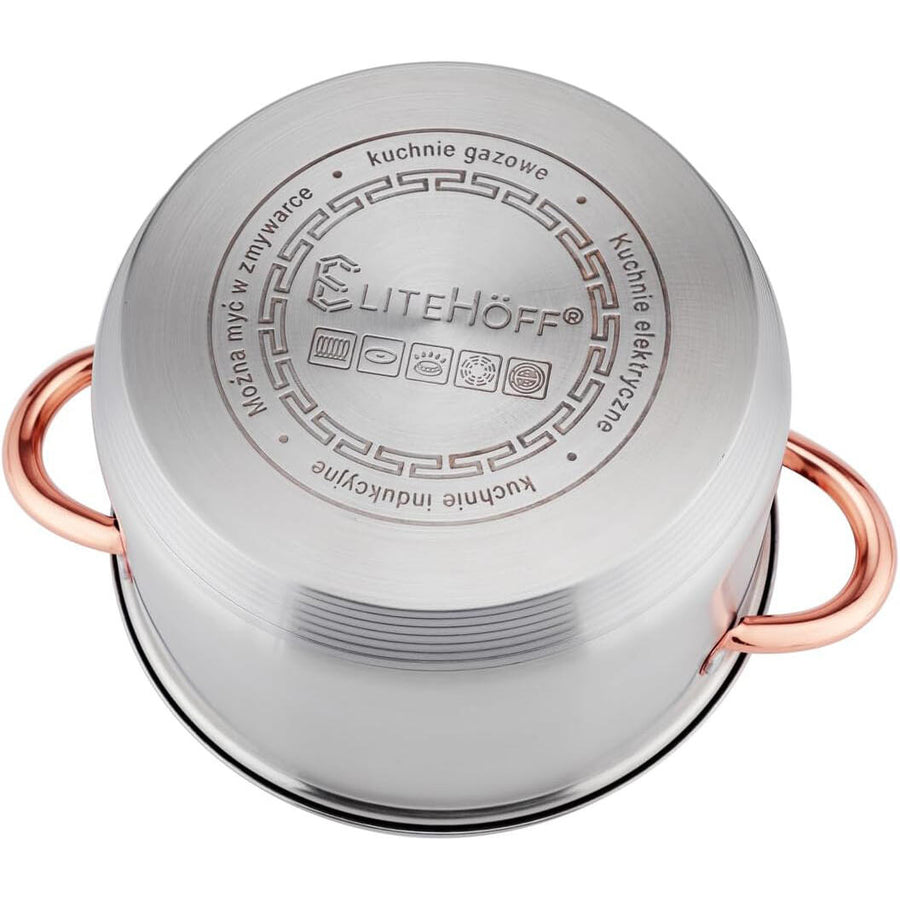 Batería de cocina acero inoxidable rosa