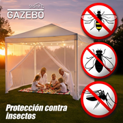 Carpa con mosquitera 360º para jardín