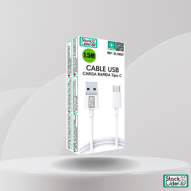 Cable USB Tipo C 1.5m carga rápida