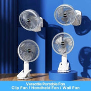 Ventilador portátil con pinza silencioso