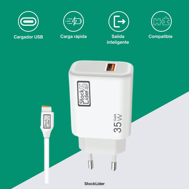 Cargador USB iPhone con cable rápido
