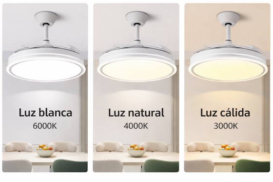 Ventilador de techo LED silencioso regulable