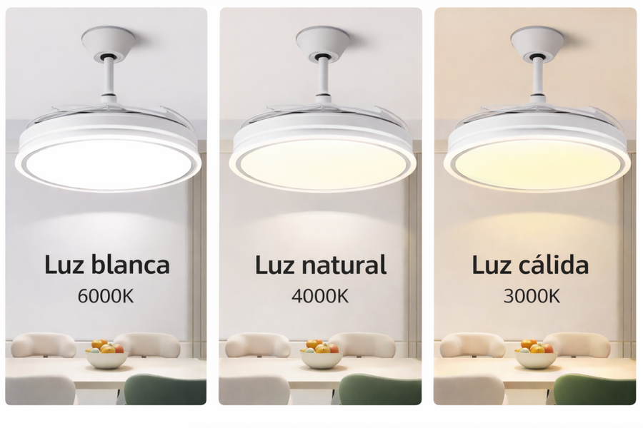 Ventilador de techo LED silencioso regulable