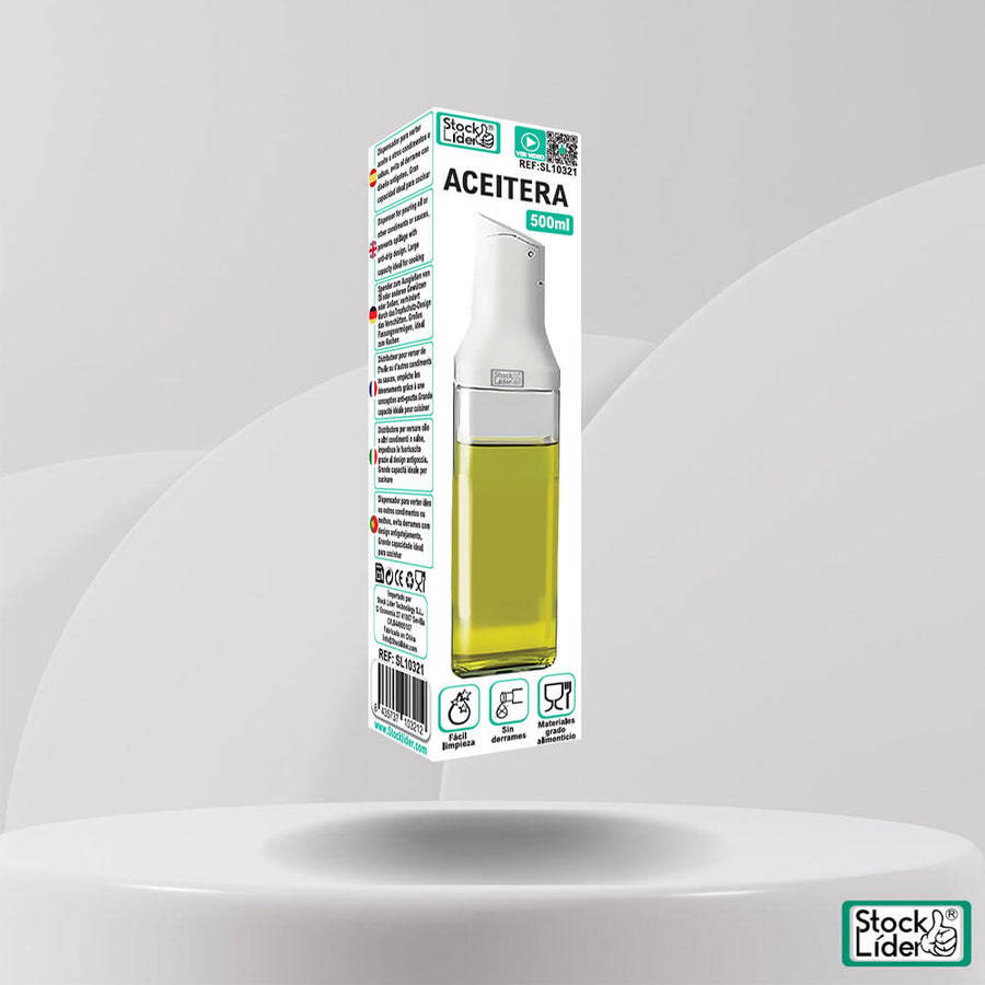 Aceitera 500 ml de vidrio con boquilla