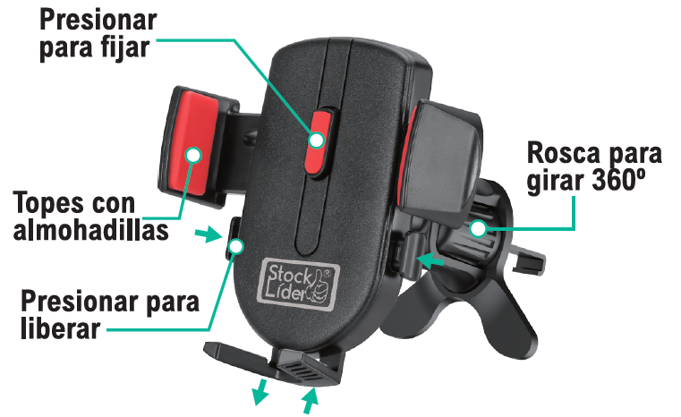 Tu móvil, firme y a la vista