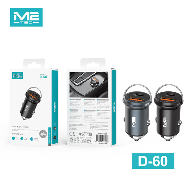 Cargador coche 45W ultrarrápido USB-C