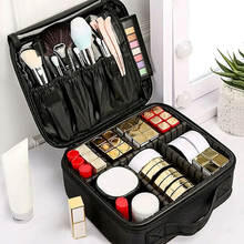 Maleta de maquillaje rosa profesional