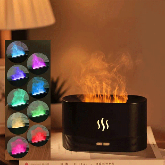 Difusor de aroma efecto llama LED
