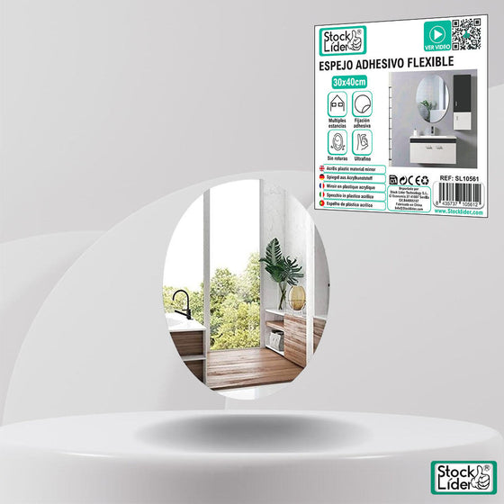 Espejo adhesivo flexible para pared