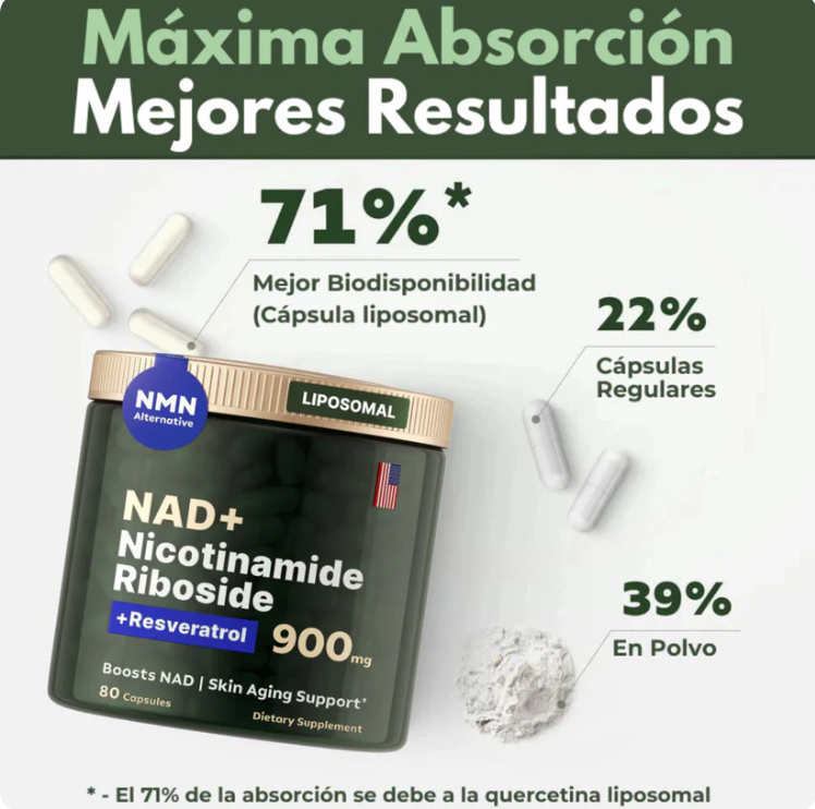 NAD+ Complex liposomal con NR y Resveratrol