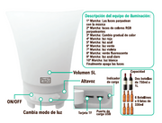 Cubitera con altavoz Bluetooth y luz RGB